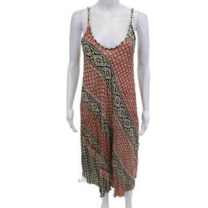 Karma Highway Womens Spaghetti Strap Scoop Neck Abstract Dress White Multi OS